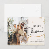 Postale Carte de vœux de Noël élégante | Ca (Devant / Derrière)