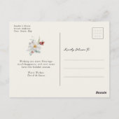 Postale Carte de vœux de Noël élégante pour photo de fêtes (Dos)