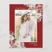 Postale Carte de vœux de Noël élégante pour photo de fêtes (Devant)