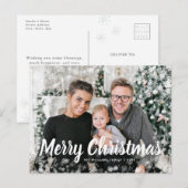 Postale Carte de vœux de Noël enneigée (Devant / Derrière)