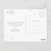Postale Carte de vœux de Noël enneigée (Dos)