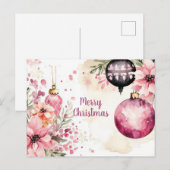 Postale Carte de vœux de Noël festive (Devant / Derrière)