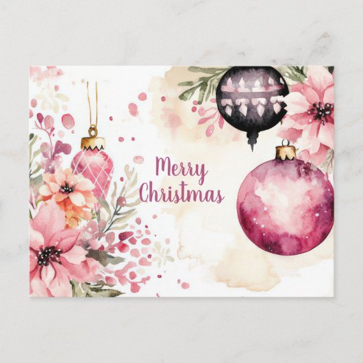 Postale Carte de vœux de Noël festive (Devant)