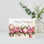 Postale Carte de vœux de Noël festive (Debout devant)