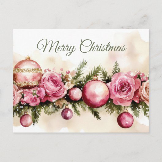 Postale Carte de vœux de Noël festive (Devant)