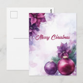 Postale Carte de vœux de Noël festive (Devant / Derrière)