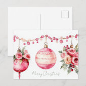 Postale Carte de vœux de Noël festive (Devant / Derrière)