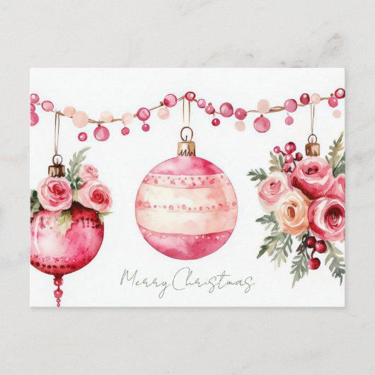 Postale Carte de vœux de Noël festive (Devant)