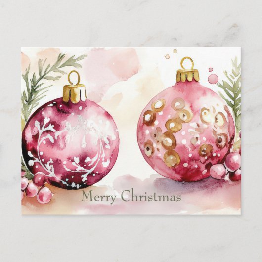 Postale Carte de vœux de Noël festive (Devant)