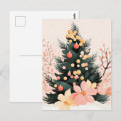 Postale Carte de vœux de Noël festive (Devant / Derrière)