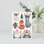 Postale Carte de vœux de Noël festive (Debout devant)
