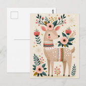 Postale Carte de vœux de Noël festive (Devant / Derrière)