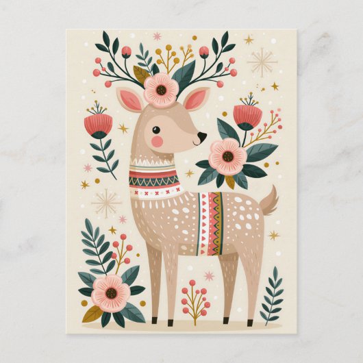 Postale Carte de vœux de Noël festive (Devant)