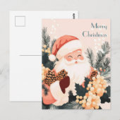 Postale Carte de vœux de Noël festive (Devant / Derrière)
