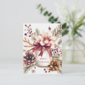 Postale Carte de vœux de Noël festive (Debout devant)