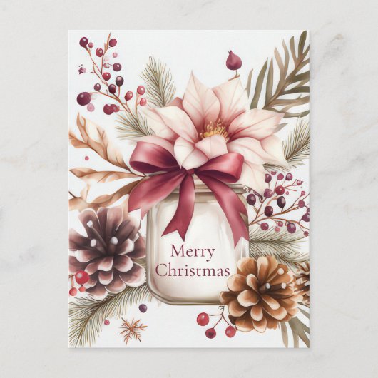Postale Carte de vœux de Noël festive (Devant)