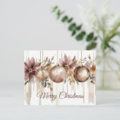 Postale Carte de vœux de Noël festive (Debout devant)