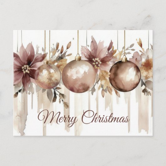 Postale Carte de vœux de Noël festive (Devant)