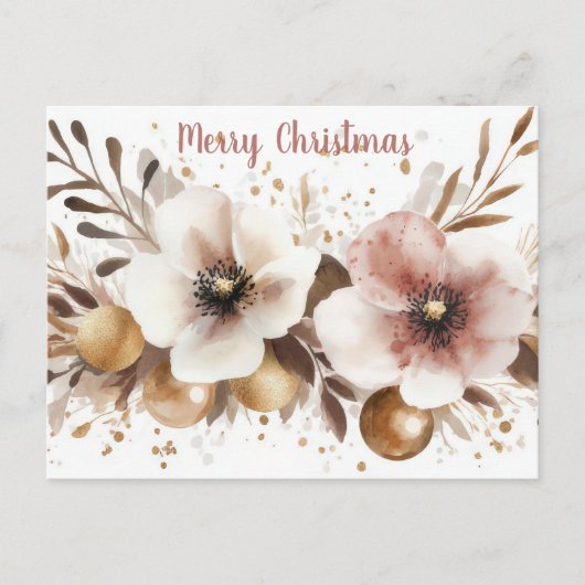 Postale Carte de vœux de Noël festive (Devant)
