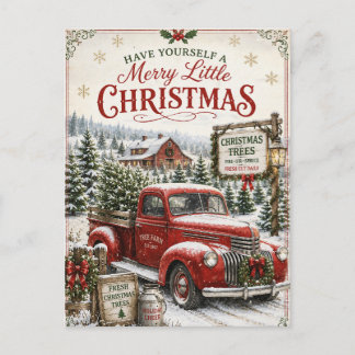 Postale Carte de vœux de Noël festive vintage