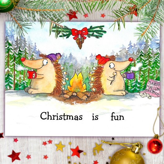 Postale Carte de vœux de Noël joyeux 