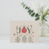 Postale Carte de vœux de Noël Joyeux Noël Élégant (Debout devant)
