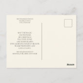 Postale Carte de vœux de Noël marron et beige avec plusieu (Dos)