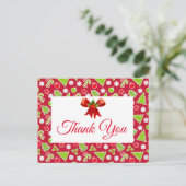 Postale Carte de vœux de Noël Merci (Debout devant)