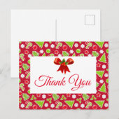 Postale Carte de vœux de Noël Merci (Devant / Derrière)