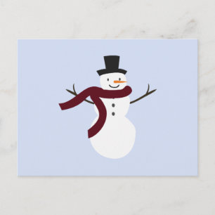 Postale Carte de vœux de Noël Modern Family avec bonhomme