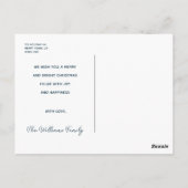 Postale Carte de vœux de Noël moderne script Joyeux Noël (Dos)