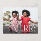 Postale carte de vœux de Noël moderne typographie (Devant)