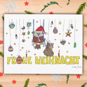 Postale Carte de vœux de Noël par Nicole Janes