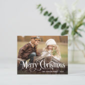 Postale Carte de voeux de Noël PHOTO moderne Budget (Debout devant)