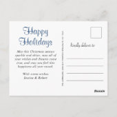 Postale Carte de vœux de Noël photo Moderne Joyeuses Fêtes (Dos)