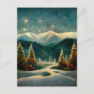 Postale Carte de vœux de Noël pour entreprise avec logo et