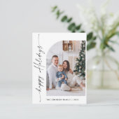 Postale Carte de vœux de Noël simplement élégante PHOTO (Debout devant)