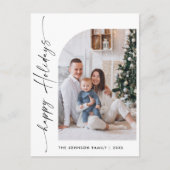 Postale Carte de vœux de Noël simplement élégante PHOTO (Devant)