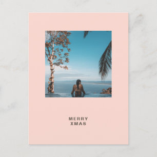 Postale Carte de vœux de Noël tropical avec photo et texte