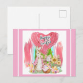 Postale Carte de vœux de Pâques (Devant / Derrière)