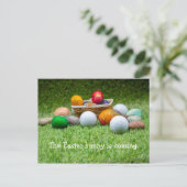 Postale Carte de voeux de Pâques au Golfer La Pâques (Debout devant)