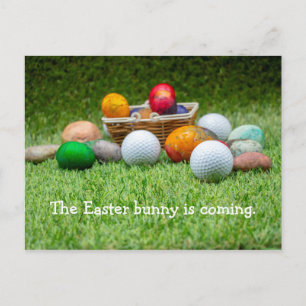 Postale Carte de voeux de Pâques au Golfer La Pâques