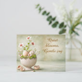Postale Carte de vœux de Pâques minimale florale de printe (Debout devant)