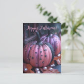 Postale Carte de voeux de Parties scintillant Citrouille H (Debout devant)