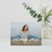 Postale Carte de vœux de remise de diplômes EDITABLE COULE (Debout devant)