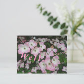 Postale Carte de vœux de rétablissement avec des fleurs ro (Debout devant)