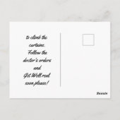 Postale Carte de vœux de rétablissement pour chaton (Dos)