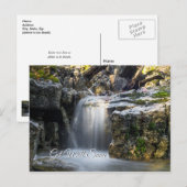 Postale Carte de vœux de rétablissement Serenity Spa Falls (Devant / Derrière)