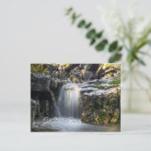 Postale Carte de vœux de rétablissement Serenity Spa Falls (Debout devant)