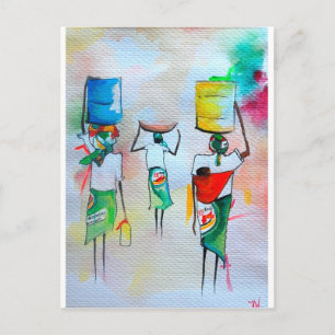 Postale Carte de voeux de style africain